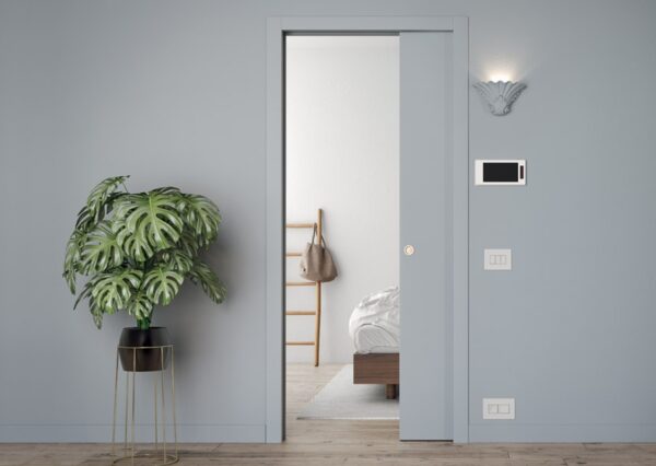 UNICO LUCE 150 mm Schiebetürsystem für doppelflügelige Glas- & Holztürblätter in Massivwand – Bild 3